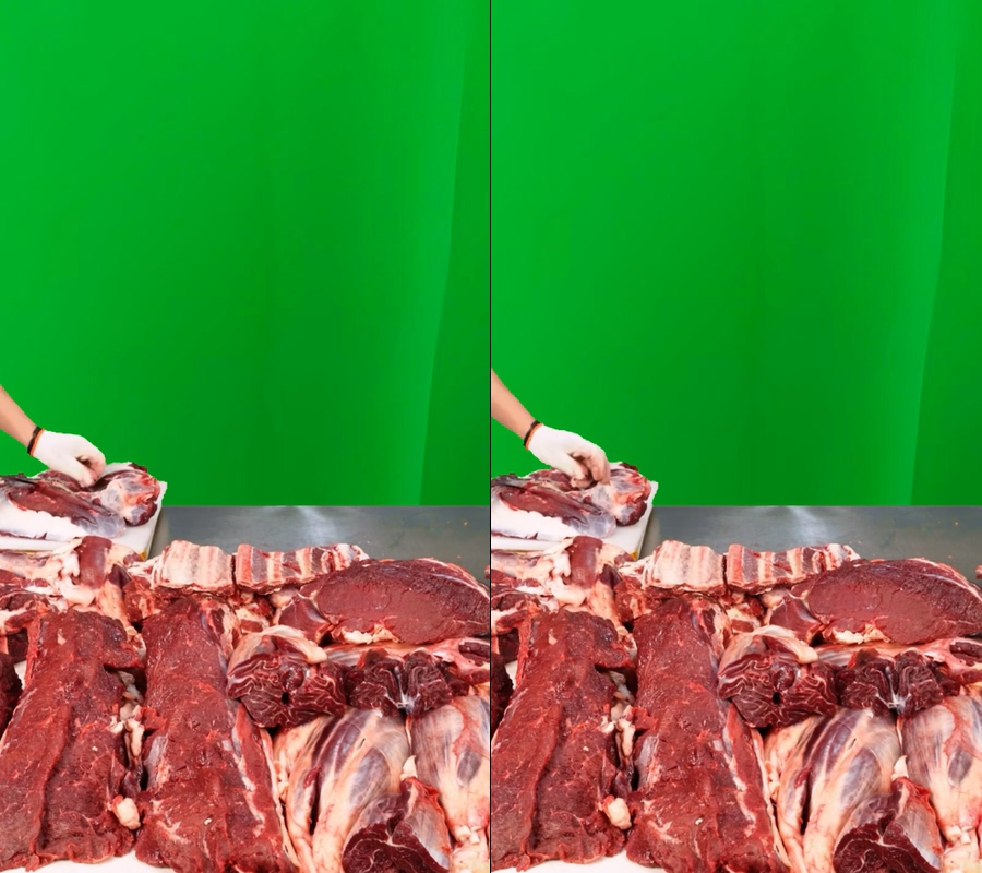 绿幕前景视频挂件视频切割牛肉分割牛肉前景视频牛排视频