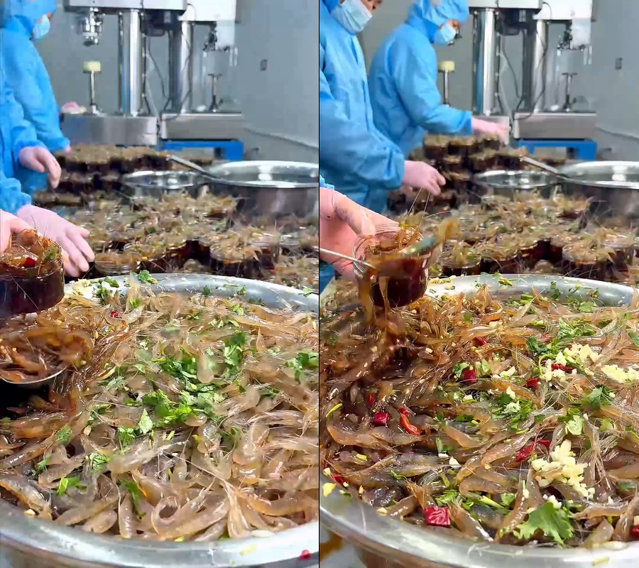 生腌醉虾生腌海洋下生呛小海虾小虾