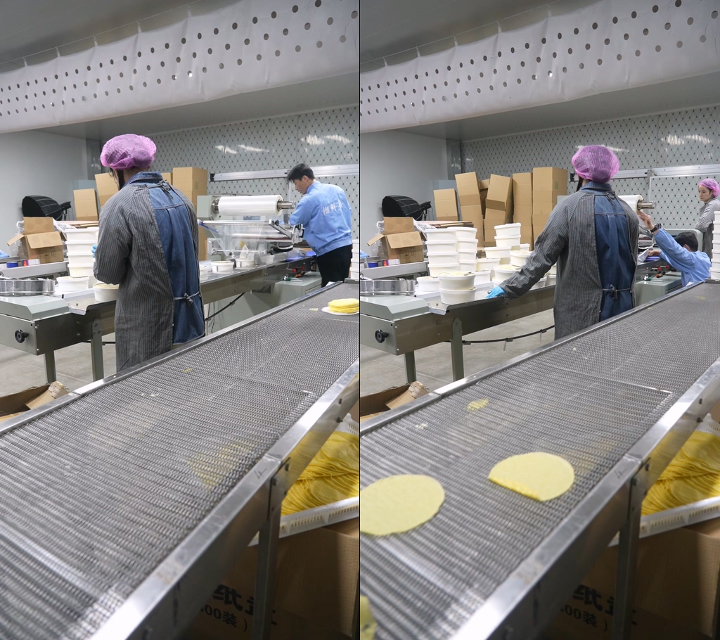 榴莲千层工厂流水线制作视频