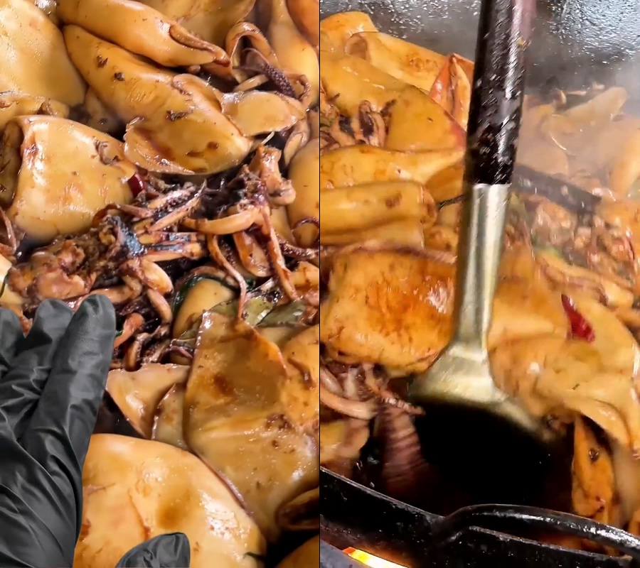 鱿鱼红烧大鱿鱼香辣大鱿鱼