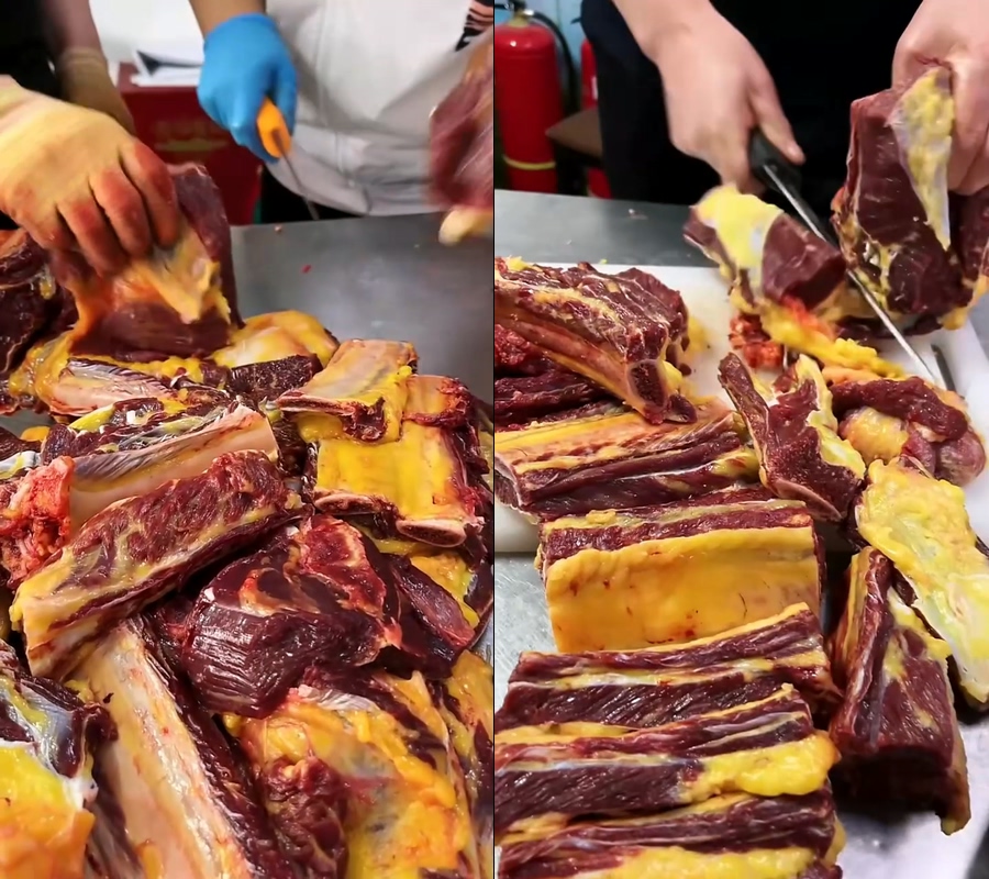 黄膘牛肋排牛排骨现场直播视频