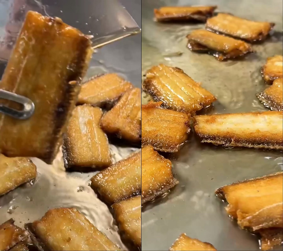 香酥带鱼油炸带鱼直播视频