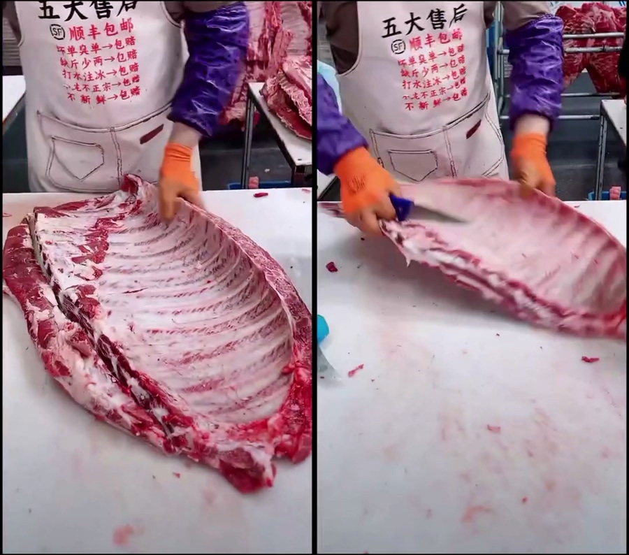 黑猪土猪猪肋排五花肉猪排骨猪骨边肉猪肉直播视频
