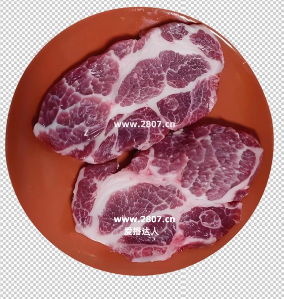 猪肉梅花肉五花肉一盘梅花肉俯视直播贴片直播背景图片