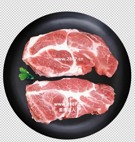 猪肉梅花肉五花肉一盘梅花肉顶视图直播贴片直播背景图片